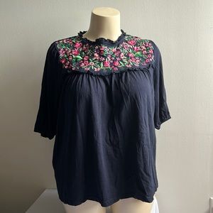 Floral Blouse 2X Liv Los Angeles
